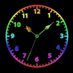 flower clock live wallpaper android application logo